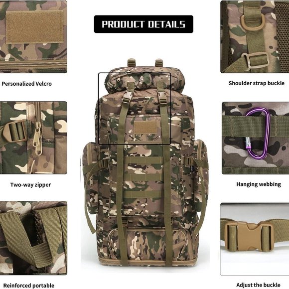 High Quality Outdoor Large-Capacity Equipment Camouflage Waterproof Professional - Picture 8 of 9